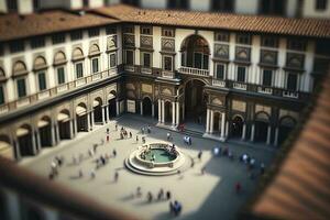 miniature vue de uffizi Galerie dans Florence Italie photo