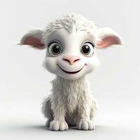 content bébé chèvre avec adorable sourire dans Pixar style photo