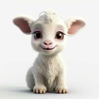 content bébé chèvre avec adorable sourire dans Pixar style photo