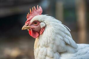 majestueux Brahma poulet portrait dans Naturel ferme réglage photo