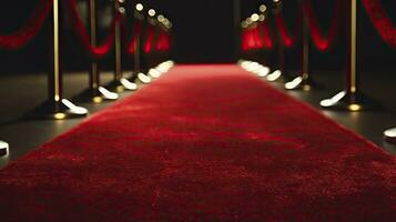 luxueux rouge tapis dans 3d photo