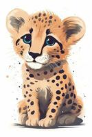 sucré bébé guépard illustration photo