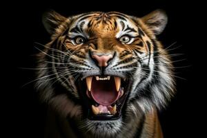 majestueux tigre fermer avec étourdissant détail photo