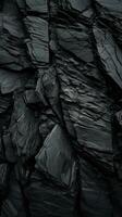 naturaliste lumière noir pierre mur texture Contexte ai généré photo