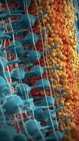 fluide simulation de cellule membrane protéines dans 4k résolution génératif ai photo