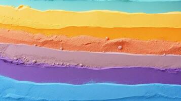 vibrant arc en ciel coloré le sable rayures fermer ai généré photo