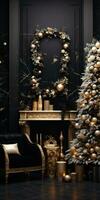 luxe Noël décorations maquette ai généré photo