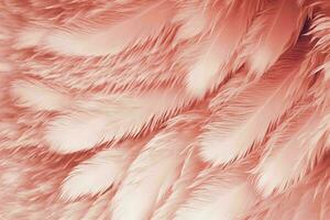 plume texture Contexte dans corail rose ancien Couleur ai généré photo