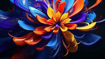 vibrant abstrait coloré forme ai généré photo