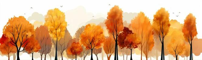 l'automne feuilles Contexte avec lisse 3d Couper ai généré photo