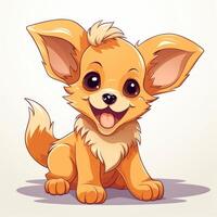 super mignonne bébé chien dans Pokémon style ai généré photo