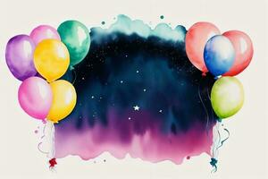 aquarelle anniversaire Contexte pour texte anniversaire carte photo