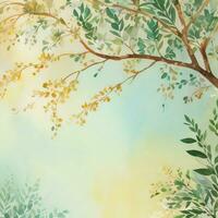 luxe aquarelle eucalyptus Contexte photo