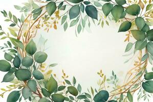 luxe aquarelle eucalyptus Contexte photo