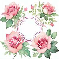 rose aquarelle des roses clipart photo