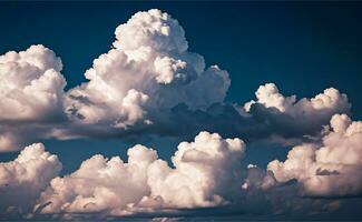 le photo de le duveteux des nuages Contexte fond d'écran