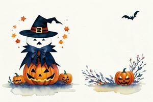 Halloween aquarelle Contexte photo