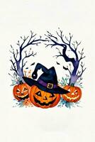 Halloween aquarelle Contexte photo