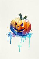 Halloween aquarelle Contexte photo