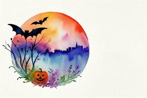 Halloween aquarelle Contexte photo