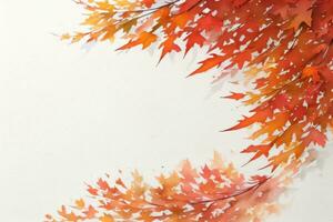 Contexte avec aquarelle tomber feuilles photo