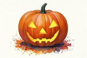 aquarelle Halloween citrouille Contexte photo