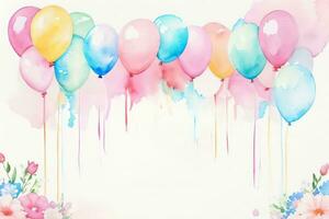 aquarelle anniversaire Contexte photo