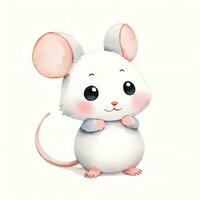 aquarelle les enfants illustration avec mignonne Souris clipart photo