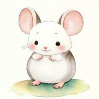 aquarelle les enfants illustration avec mignonne Souris clipart photo