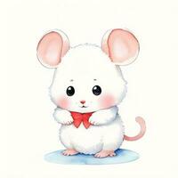 aquarelle les enfants illustration avec mignonne Souris clipart photo