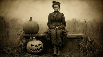 les enfants des gamins Halloween effrayant ancien la photographie masques 19e siècle horreur costumes fête photo