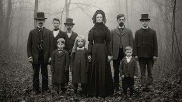 les enfants des gamins Halloween effrayant ancien la photographie masques 19e siècle horreur costumes fête photo