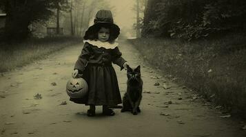 les enfants des gamins Halloween effrayant ancien la photographie masques 19e siècle horreur costumes fête photo