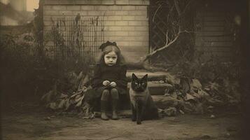 les enfants des gamins Halloween effrayant ancien la photographie masques 19e siècle horreur costumes fête photo