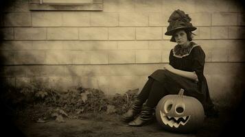 les enfants des gamins Halloween effrayant ancien la photographie masques 19e siècle horreur costumes fête photo