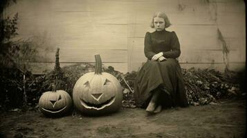 les enfants des gamins Halloween effrayant ancien la photographie masques 19e siècle horreur costumes fête photo