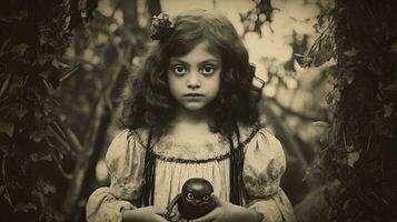 les enfants des gamins Halloween effrayant ancien la photographie masques 19e siècle horreur costumes fête photo