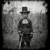 les enfants des gamins Halloween effrayant ancien la photographie masques 19e siècle horreur costumes fête photo