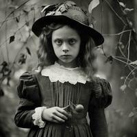 les enfants des gamins Halloween effrayant ancien la photographie masques 19e siècle horreur costumes fête photo