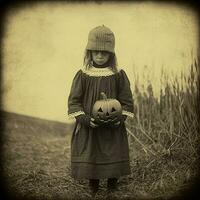 les enfants des gamins Halloween effrayant ancien la photographie masques 19e siècle horreur costumes fête photo