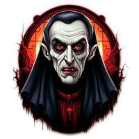 vampire dracula du sang Halloween illustration effrayant horreur conception tatouage vecteur isolé autocollant fantaisie photo