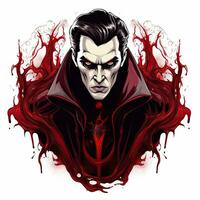 vampire dracula du sang Halloween illustration effrayant horreur conception tatouage vecteur isolé autocollant fantaisie photo