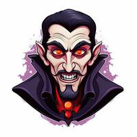 vampire dracula du sang Halloween illustration effrayant horreur conception tatouage vecteur isolé autocollant fantaisie photo