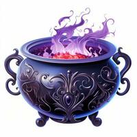 chaudron pot poison Halloween illustration effrayant horreur conception tatouage vecteur isolé fantaisie photo