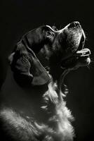 Saint Bernard chien silhouette contour noir blanc rétro-éclairé mouvement tatouage professionnel la photographie photo