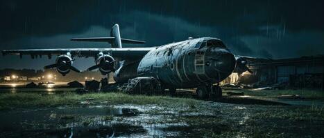 gros guerre avion militaire Publier apocalypse paysage guerre Jeu fond d'écran photo art illustration rouille