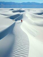 femme plage le sable paradis océan mer retour drone Haut vue vagues silence sérénité Zen tranquillité photo