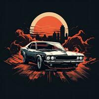 jdm rtm Japon voiture hakosuka T-shirt conception maquette couverture tatouage isolé vecteur illustration ouvrages d'art photo