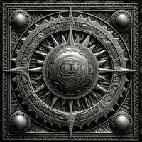argent mystique cosmos boussole planète tarot carte constellation la navigation zodiaque illustration photo