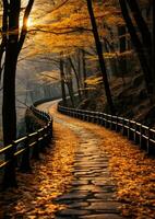 l'automne feuilles Orange tranquillité la grâce paysage Zen harmonie calme unité harmonie la photographie photo